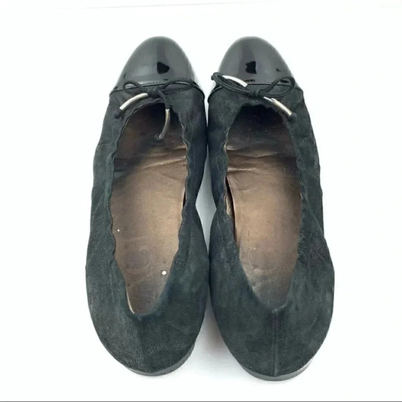 AGL flats size 41 11 black cap toe bow ballet - Picture 4 of 13